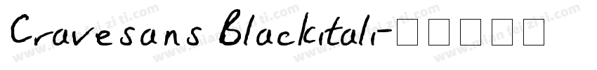 Cravesans Blackitali字体转换